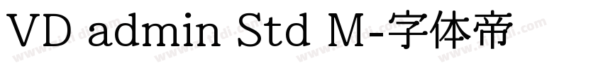 VD admin Std M字体转换